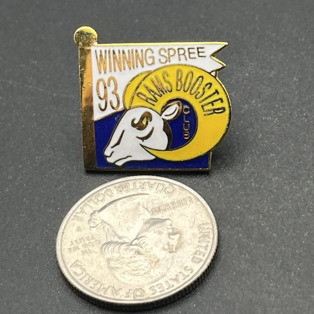 NFL 1993 Rams Booster‎ Club Winning Spree Football Hat Pin